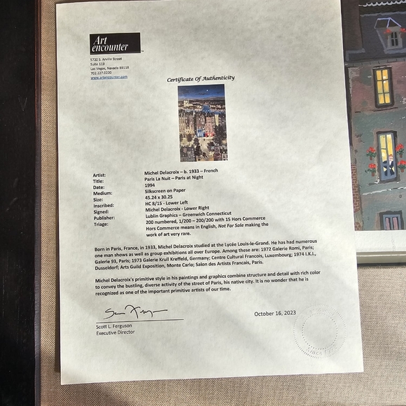 Michel Delacroix Paris La Nuit - Picture 3 of 12